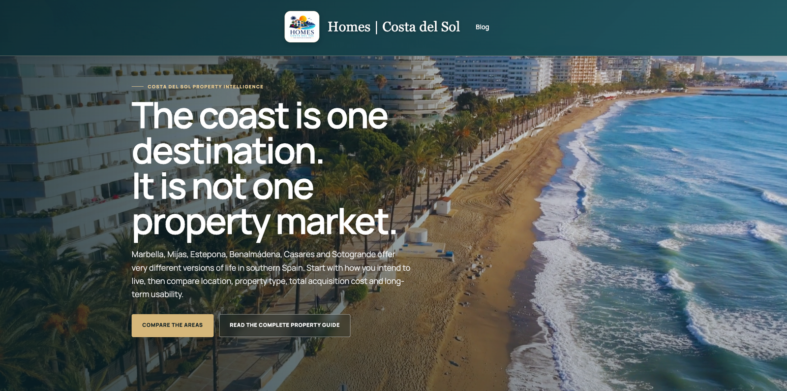 Página principal de Homes Costa del Sol