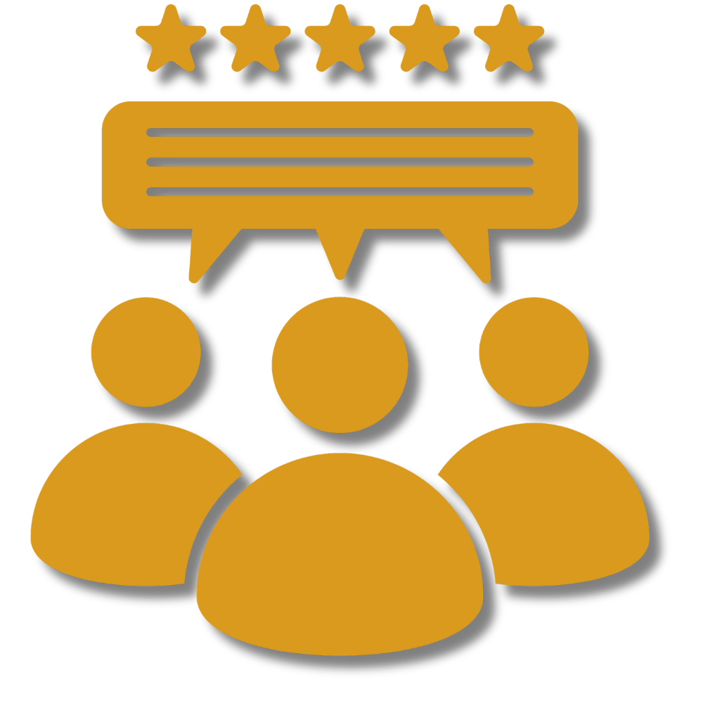 Icono de reseñas y valoraciones de clientes
